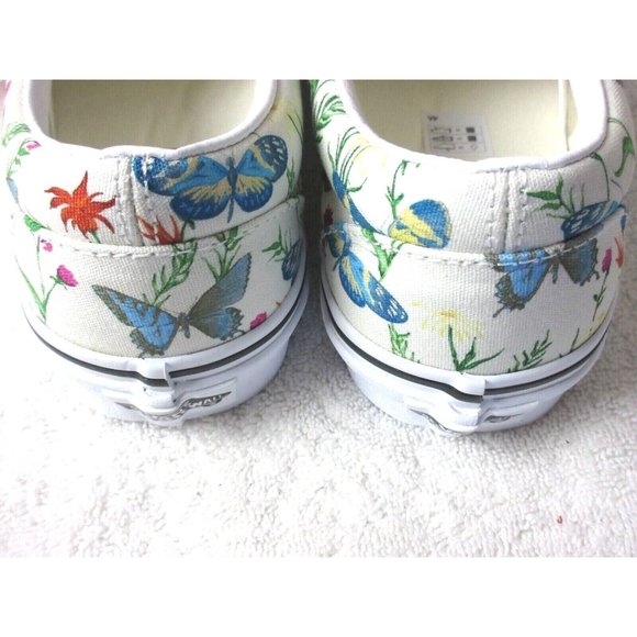 Vans Women's Classic Slip On Butterfly Floral Marshmallow Canvas Shoes Size 6.5 - Picture 5 of 5